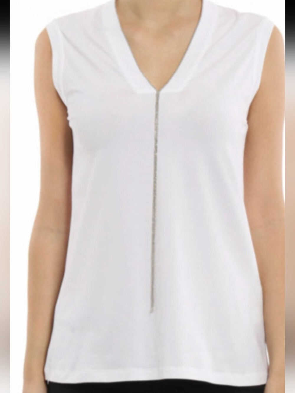 Brunello Cucinelli Silk Blouse With Monili Trim